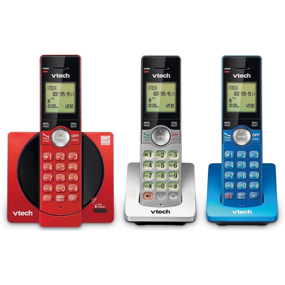 VTech‎ 3 Handset Cordless Phone CS6919-3A Caller ID Wall Mount